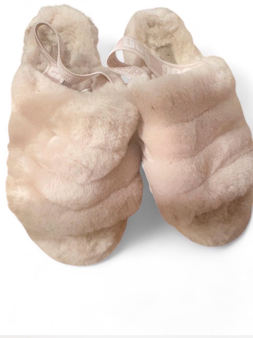 UGG Fluff Slide Shearling Slippers - Blush